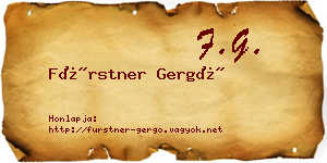 Fürstner Gergő névjegykártya