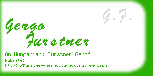gergo furstner business card