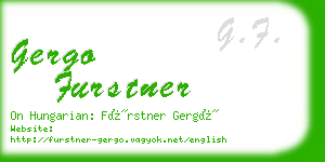 gergo furstner business card